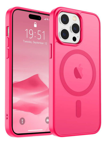 Funda Magnética Supfine Para iPhone 14 Pro Rosa Lisa