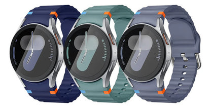 Correas Deportivas Compatibles Con Galaxy Watch 7 6 5 4 Fe Azul Marino 4.4 Cm