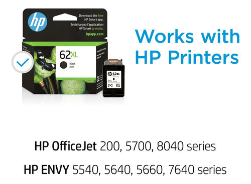 Cartucho De Tinta Hp 62xl Negro - Rendimiento Superior