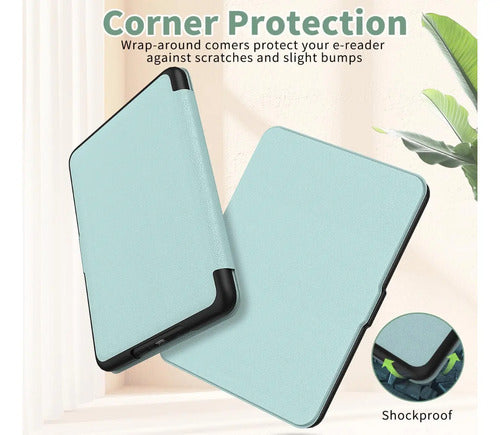 Funda Premium Para Kindle Paperwhite Verde Claro