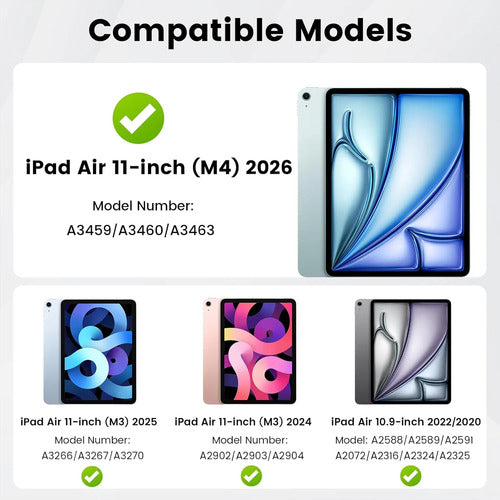 Funda Con Teclado Bluetooth Para iPad Air 11'' M3/m2 & Air Rosa Chicle