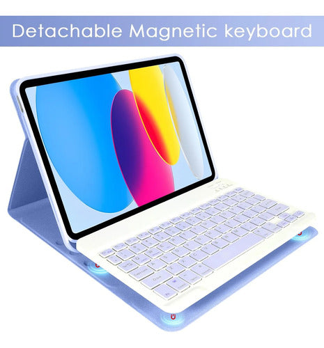 Funda Con Teclado iPad De 10a/11a Gen. 11/10.9 PuLG, A16 Lila