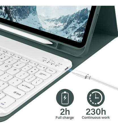 Funda Con Teclado iPad De 10a/11a Gen. 11/10.9 PuLG, A16 Verde Oscuro