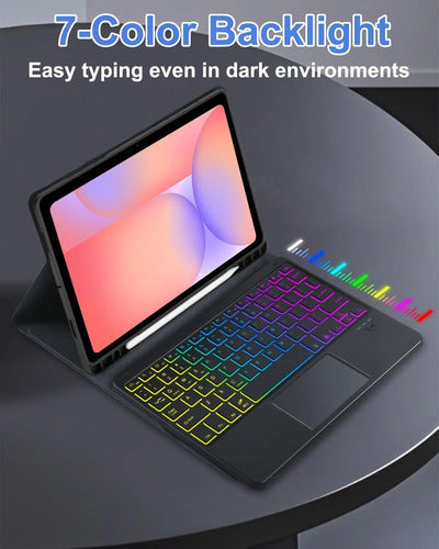 Funda Con Teclado Para Samsung Galaxy Tab S10 Lite/s10 Fe/s9 Negro