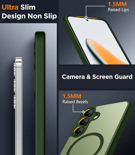 Funda Magnética Para Samsung Galaxy S25 Fe Verde