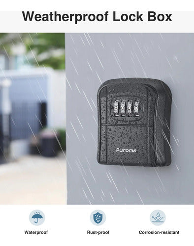 Caja Segura Para Llaves Puroma Con Código Personalizado Gris