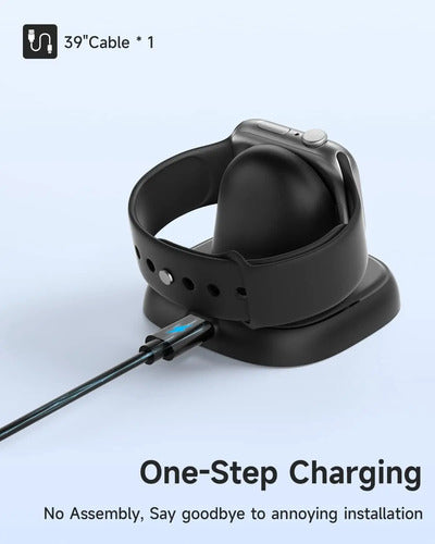 Cargador Newdery Para Apple Watch, Carga Rápida, Inalámbr... Negro