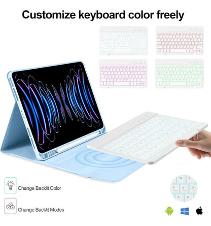 Funda Con Tecladopara iPad Pro Azul