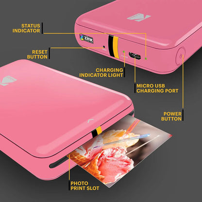 Impresora De Fotos Kodak Step Instant Smartphone - Rosa Rosa