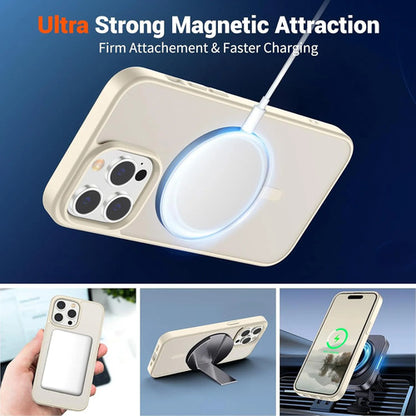 Funda Magnética Supfine Para iPhone 14 Pro Beige Lisa