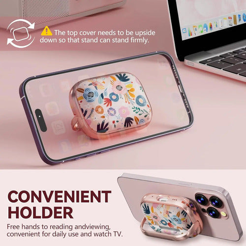Funda Estuche Para AirPods Pro 2da Gen Con Bloqueo Rosa