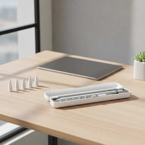 Inesore Estuche Para Apple Pencil Con 5 Puntas Negro