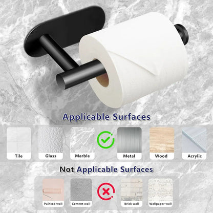 Portarrollos De Papel Higiénico, Acero Inoxidable, Negro Negro