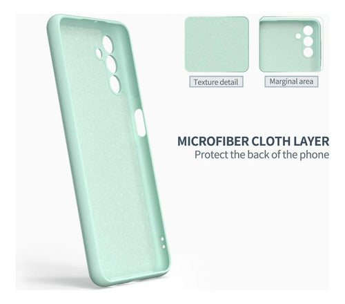 Funda Para Galaxy A13 5g, Silicona Líquida, Delgada, Suave Verde Claro