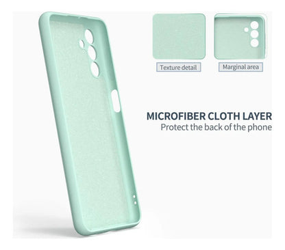 Funda Para Galaxy A13 5g, Silicona Líquida, Delgada, Suave Verde Claro