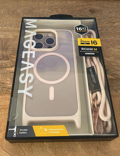 Funda Mageasy Para iPhone 16 Pro De 6.3 Pulgadas Con Correa