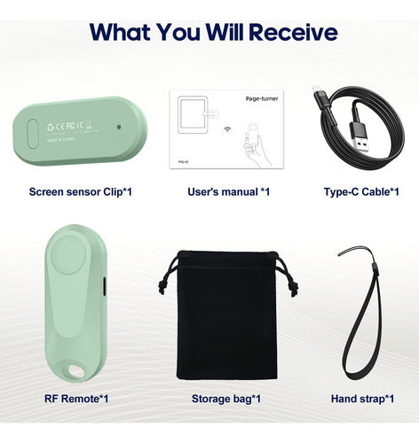 E-reader Control Remoto Girador De Paginas Verde Claro