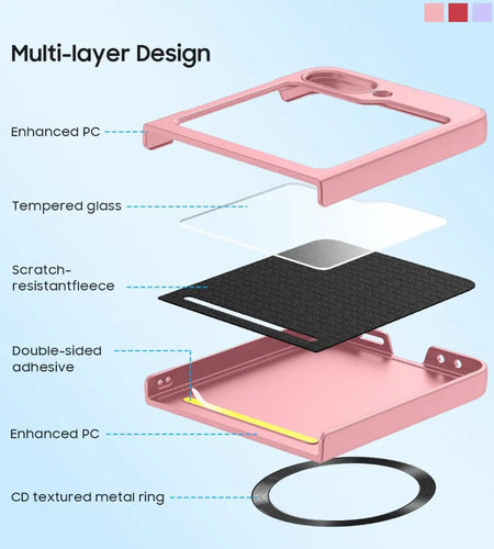 Funda Para Samsung Galaxy Z Flip 6/7 Fe Rosa