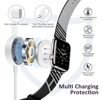 Cargador Para Apple Watch Usb C Magnético Blanco