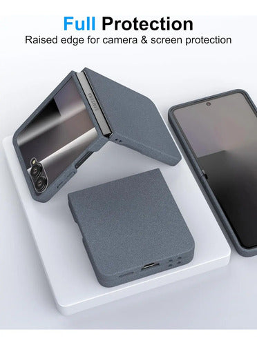 Funda Samsung Galaxy Z Flip 7, Protect De Pantalla Integrado Gris Oscuro