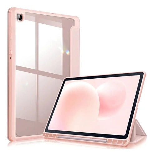 Funda Híbrida Slim Para Samsung Galaxy Tab S6 Lite Rosa