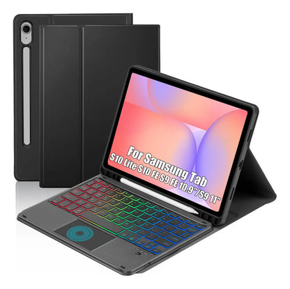 Funda Con Teclado Para Samsung Galaxy Tab S10 Lite/s10 Fe/s9 Negro