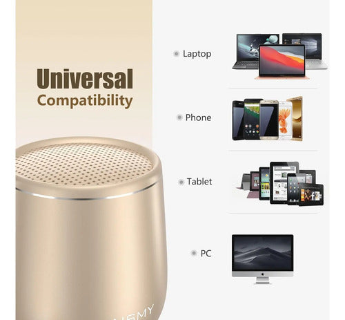 Altavo Bluetooth Pequeño Y Portátil Dorado