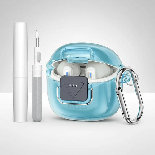 Funda Case Para Jbl Tune Flex Con Kit De Limpieza Azul Claro