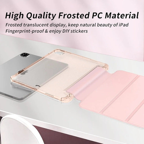 Funda Para iPad Pro 11 Pulgadas Con Soporte Para Lápiz Rosa