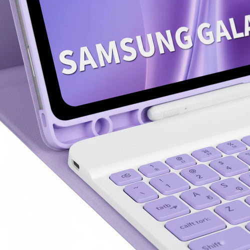 Funda Con Teclado Para Samsung Galaxy Tab A11+/a9+ 11' Violeta