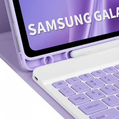 Funda Con Teclado Para Samsung Galaxy Tab A11+/a9+ 11' Violeta