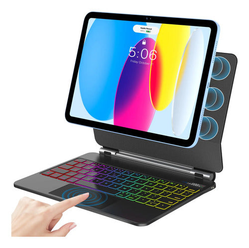Funda Teclado Para iPad 10.9  10th Y 11th Gen A16 Negro