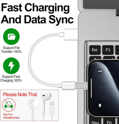 Adaptador Lightning A Usb C Para iPhone Y Samsung Plateado