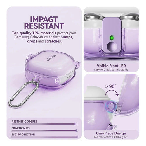 Funda Para Samsung Galaxy Buds Fe/2/pro/live Morado