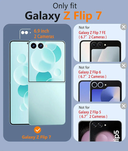 Funda Magnética Para Samsung Galaxy Z Flip 7 Transparente