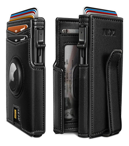 Billetera Para Hombre Con Bloqueo Negro