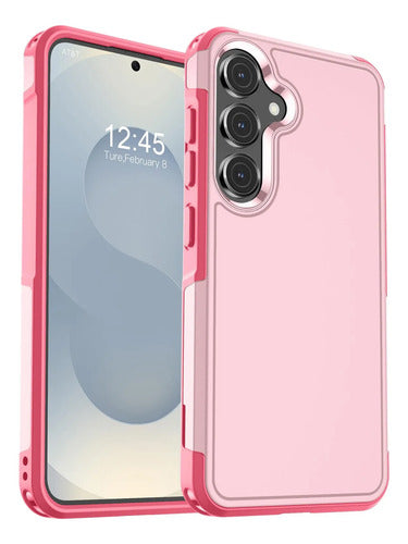 Funda Resistente Para Samsung Galaxy S25 Plus & S24 Plus Rosa