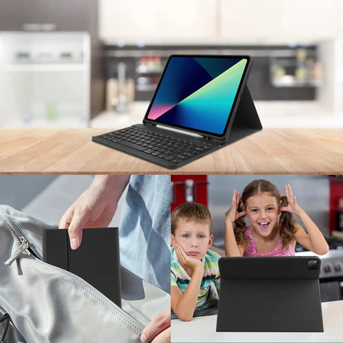 Funda Con Teclado Para iPad Air Y Pro Negro