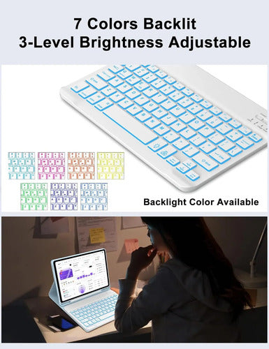 Funda Con Teclado Para Samsung Galaxy Tab S11 11' Azul