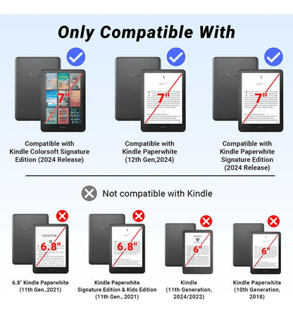 Funda Para Kindle Paperwhite 7'' Y Kindle Colorsoft Negro
