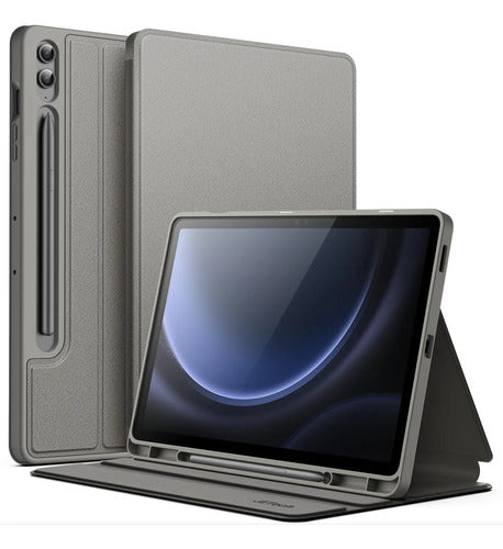 Funda Para Samsung Galaxy Tab S9 Fe+ 12.4' Con Soporte Lapiz Gris