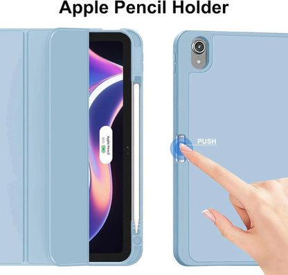 Funda Para iPad A16 / 11 Generacion Con Soporte Para Lápiz Azul Claro