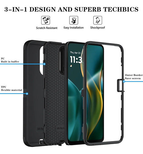 Carcasa Qinmay Para Motorola Moto G 2025/moto G Play 5g 2025 Negro