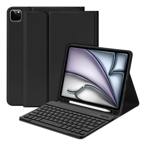 Funda Con Teclado Para iPad Pro M3 11  Negro