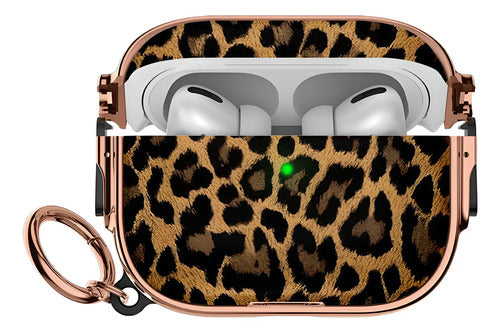 Estuche Para Apple AirPods Pro 3 (2025) Leopardo Dorado