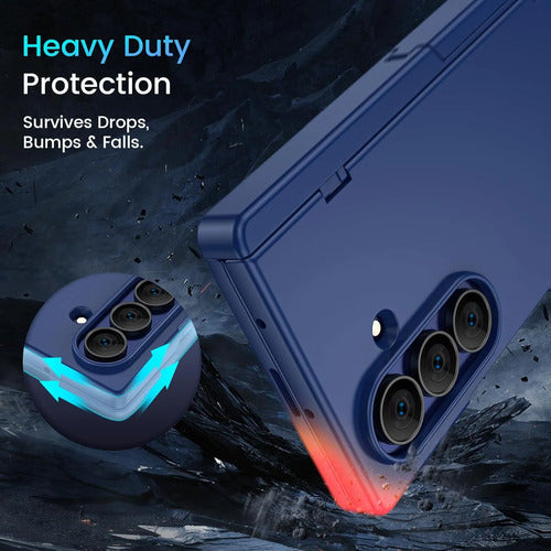 Funda Para Samsung Galaxy Z Fold 7 Con Protector. Azul