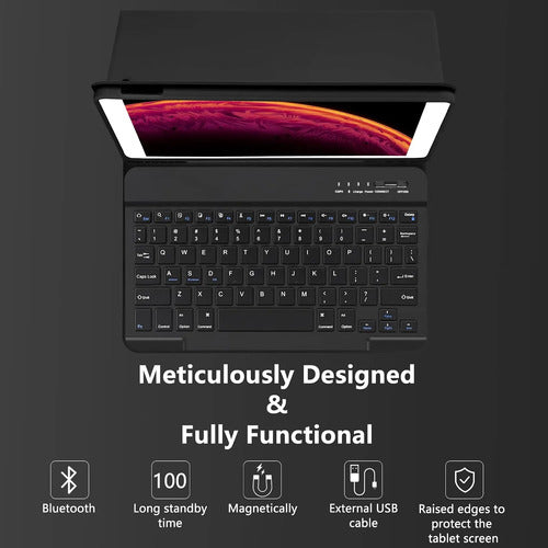 Funda Con Teclado Para iPad De 9a Generacion. Negro