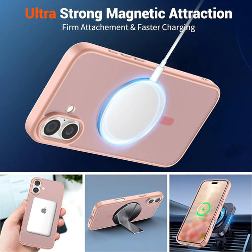Funda Magnética Supfine Para iPhone 16 Rosa