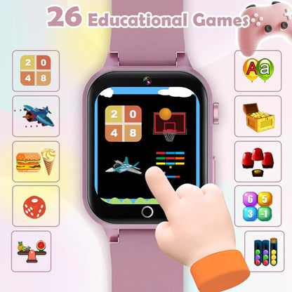 Reloj Infantil Con 26 Juegos. Rosa