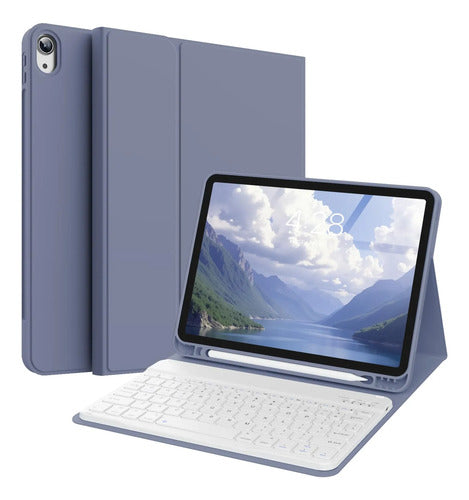 Funda Con Teclado iPad De 10a/11a Gen. 11/10.9 PuLG, A16 Violeta